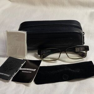 Chrome Hearts Glasses with leather case. Authentic Prescription